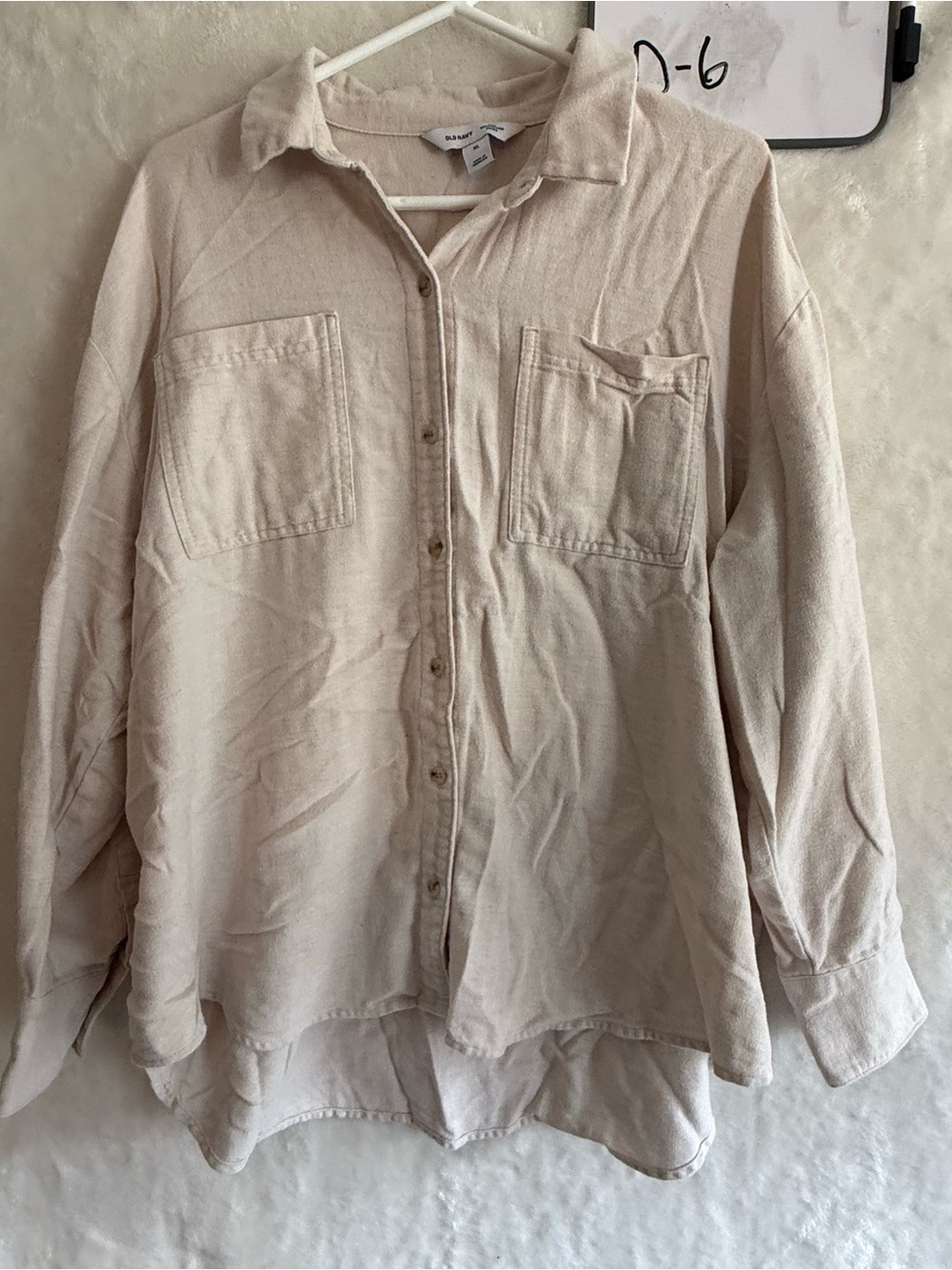 Old Navy Men's Beige Casual Button-Down Shirt